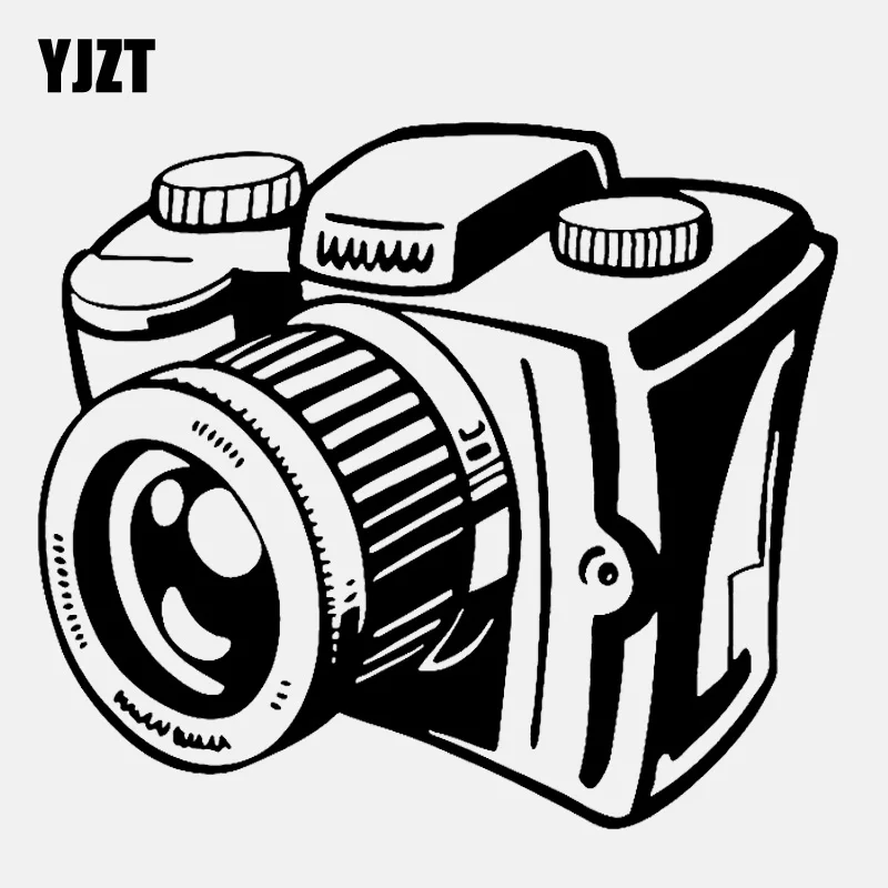 YJZT 15 1 см * 13 3 веселая фотокамера Видео виниловая черная/серебряная наклейка на
