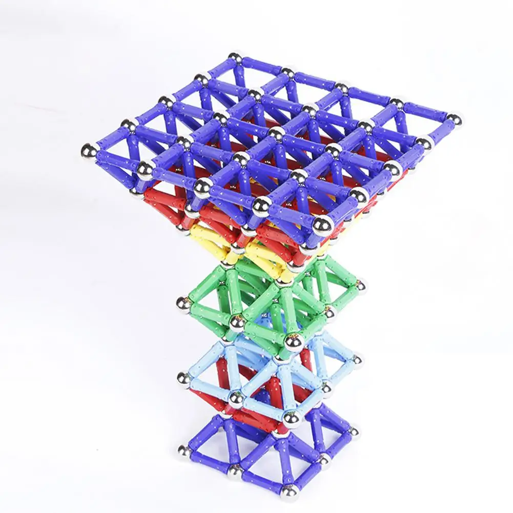

Magnetic Constructor Toys Metal Balls Magnet Bars Models Kids DIY Building Toys for Children