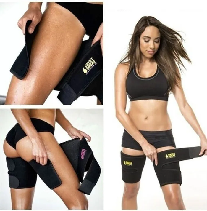 

Leg Shaper Sauna Sweat Thigh Trimmers Calories off Warmer Slender Slimming Legs Fat Thermo Neoprene Compress Belt Face Lift Tool