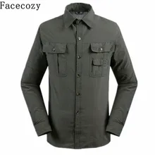 Facecozy мужская летняя уличная устойчивая к ультрафиолетовому излучению Съемная рубашка с отложным воротником быстросохнущая рыболовная куртка Треккинговая и походная одежда
