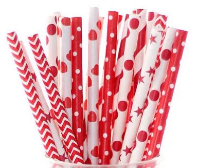 Red Paper Straws