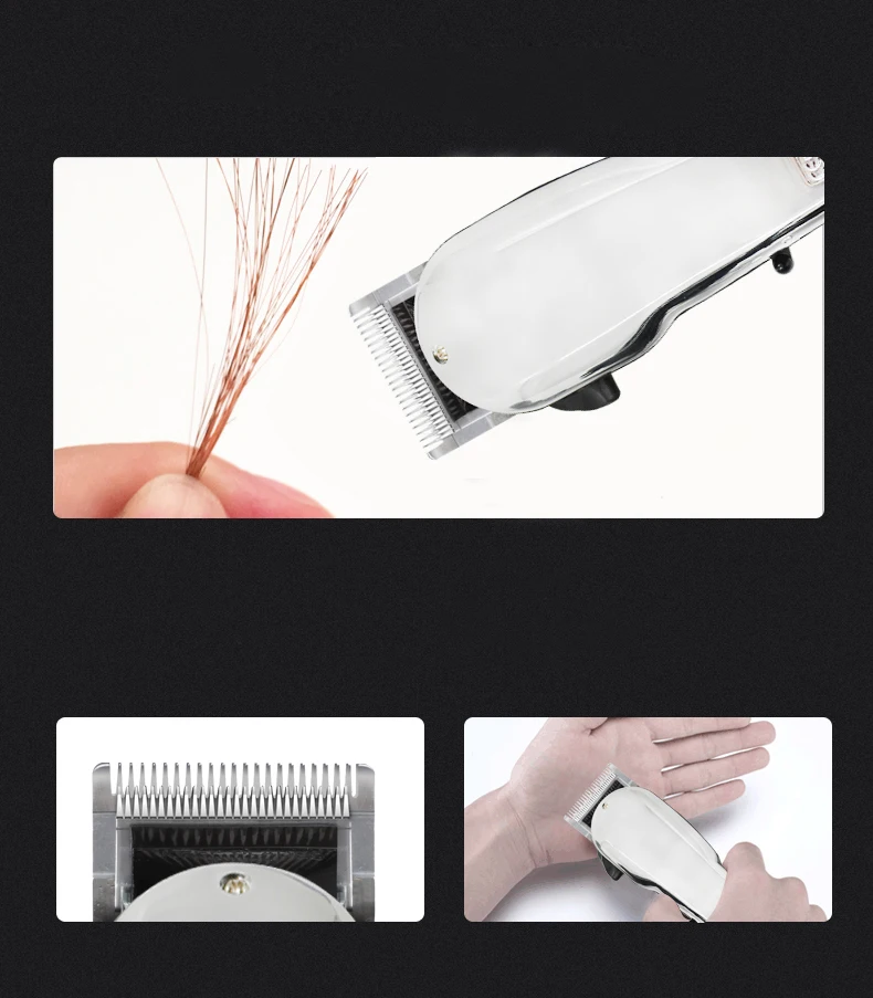 Профессиональный триммер для волос, перезаряжаемая электрическая машинка для стрижки волос, парикмахерские ножницы, бритва, Мужская Беспроводная стрижка, регулируемая керамика