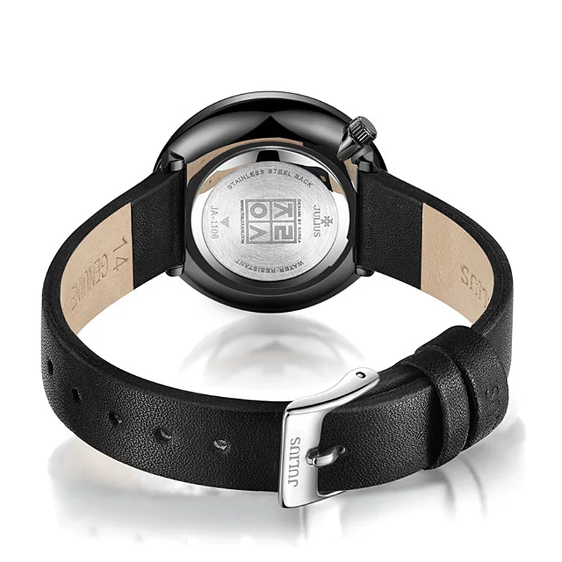 Julius Women's Watch Japan Quartz Hours Fashion Dress Bracelet Real Leather Retro Simple Valentine Girl's Birthday Gift Box 2