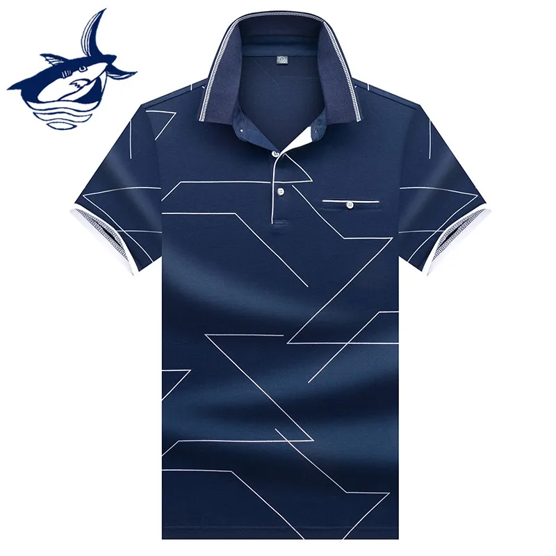 

Hot Sale 2019 New Fashion Design Polo Shirt Men Short Sleeve Tace & Shark men polos shirts casual camisa masculina polo shirt