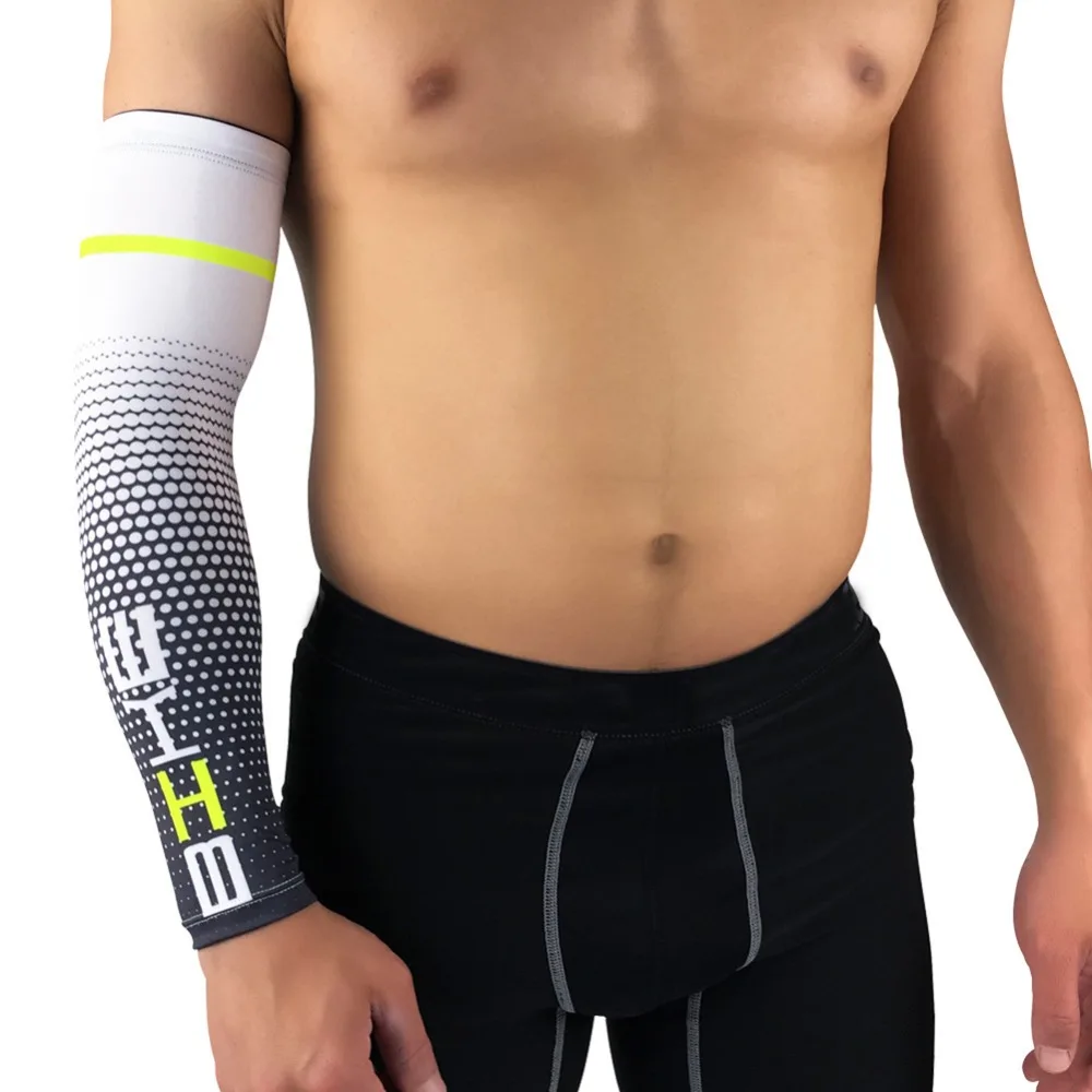 

Hot Cool Men Cycling Running Bicycle UV Sun Protection Cuff Cover Protective Arm Sleeve Bike Sport Arm Warmers Sleeves QX007