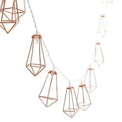 10 светодиодный/20 светодиодный декоративные Diamond светодиодный строки розовое золото китайские фонарики, веревка для рождественской