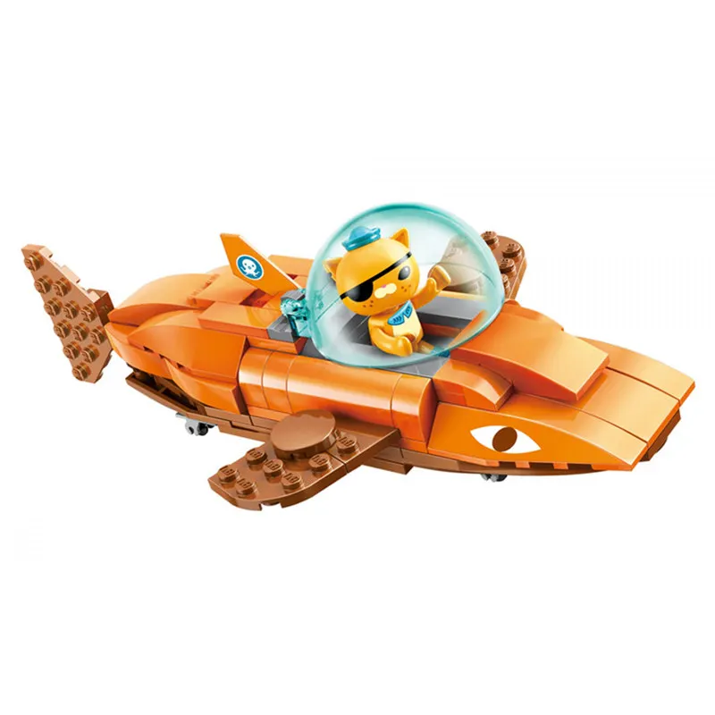

Enlighten Creator City Octonauts Cartoon Tiger shark Boat GUP-B GUP-R Building Blocks Sets Bricks Model Toys for Children Gift
