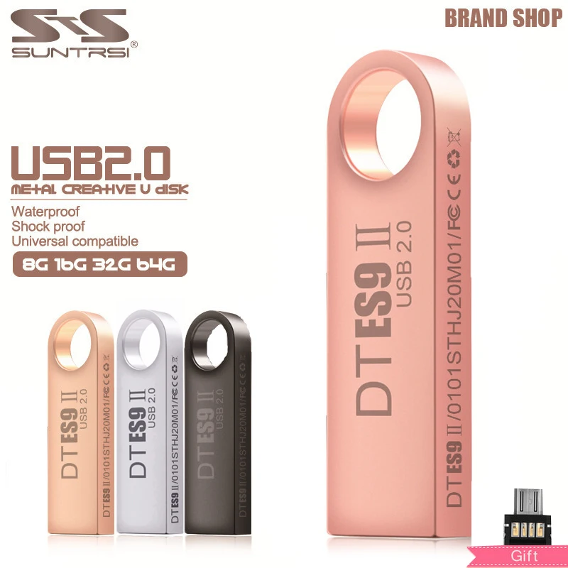 

Suntrsi USB Flash Drive 8gb 16gb 32gb External Storage Mini USB Flash Drive High Speed USB2.0 64gb Memory Stick With Custom Logo