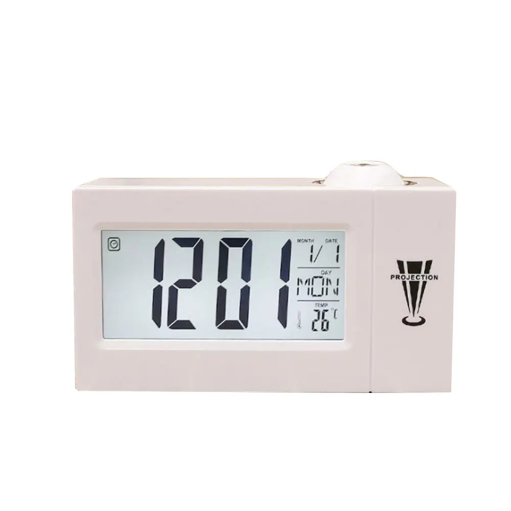 

Usiness Temperature Electronic Clock LCD Electronic Snooze Alarm Clock Projection Voice Control Electronic Alarm Clock
