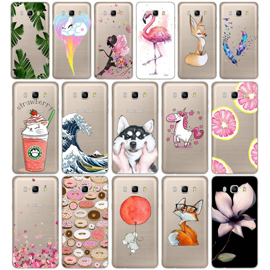

02SX Phone Case For Samsung Galaxy J5 2016 J510F Soft Silicone TPU Cartoon Protector Cover Cases For Samsung J5 2016 J510 Bumper