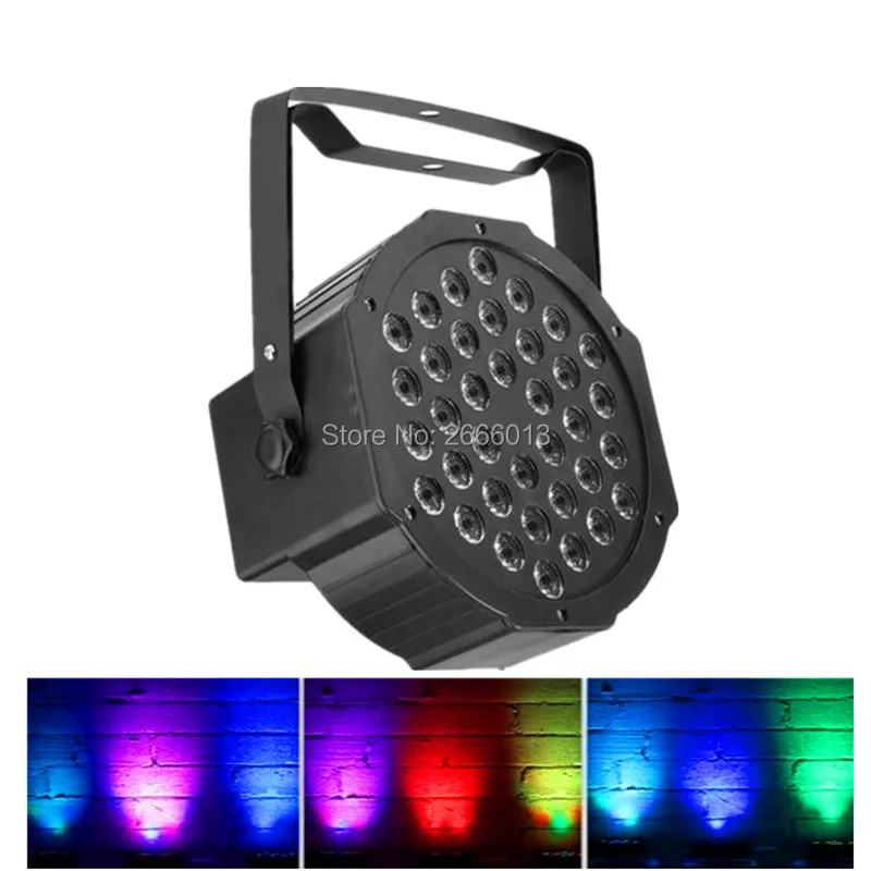 

36*3W RGB LED Stage Lights LED Par Light With DMX512 Master Slave Flat DJ Equipments Controller For Home Party Disco Bar Club