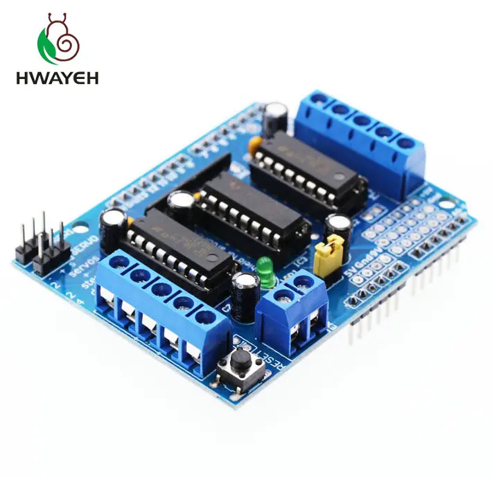 1 шт. L293D Щит двигателя двойной для arduino Duemilanove плата расширения двигателя|shield