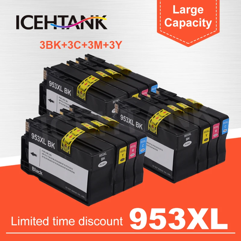 

953XL Ink Cartridge for HP 953 For HP953 XL OfficeJet Pro 7740 8210 8710 All-in-One Printer Cartridges 8720 8725 8728 8730
