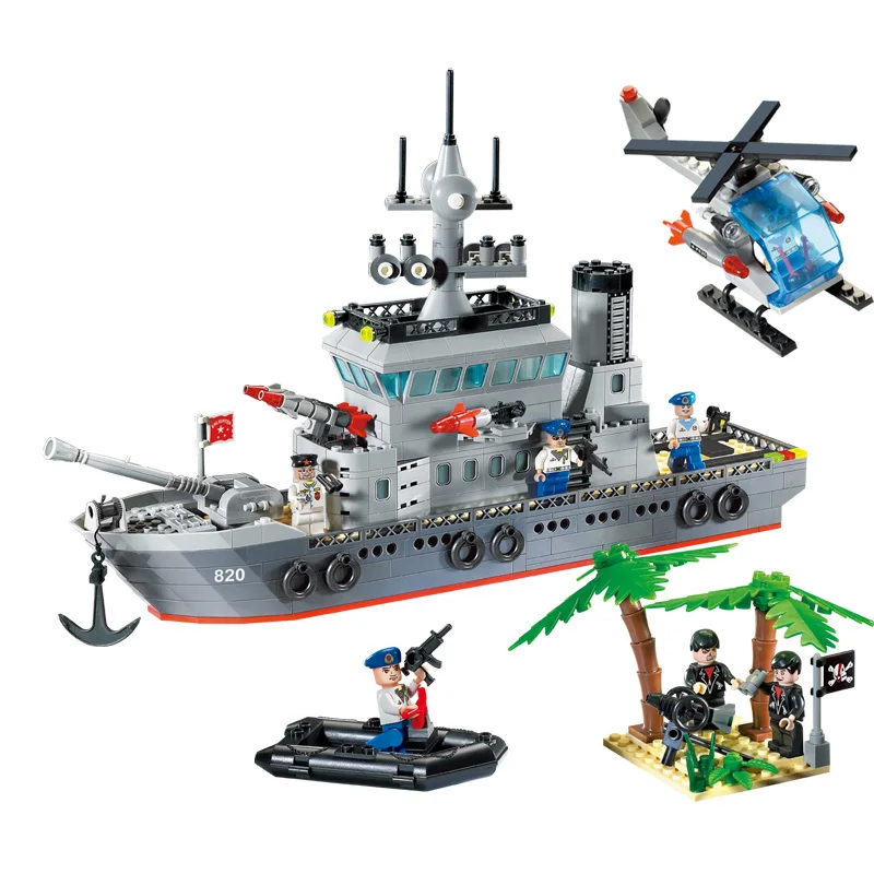 

Enlighten Models Building toy E820 614pcs Escort Blocks Toys Hobbies For Boys Girls Model Building Kits