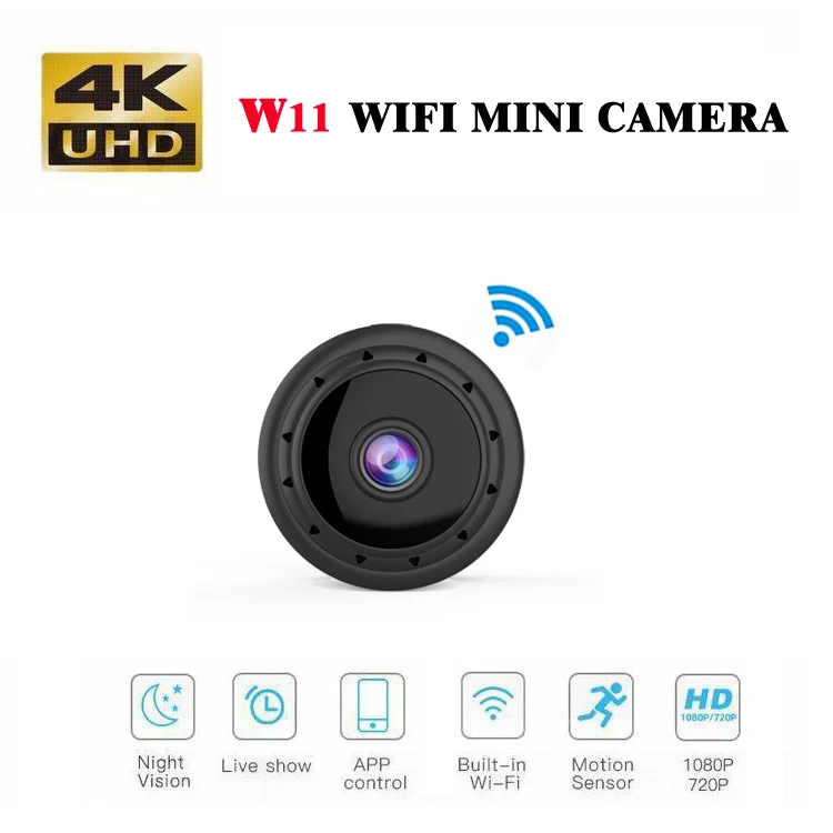 

1080P HD W11 WIFI Mini Camera Small Cam Night Vision Micro Camera Mobile Detection Sensor secret Camera For Hidden TF Card