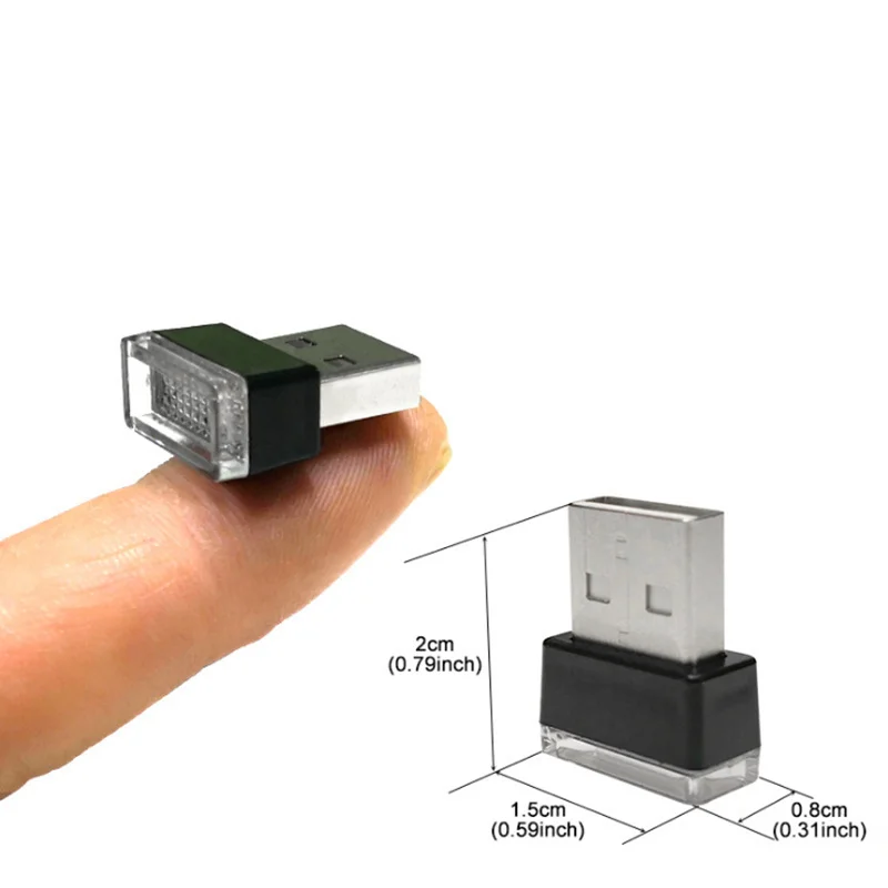 1 шт. автомобильный Стайлинг USB атмосферный светодиодный свет Автомобильные
