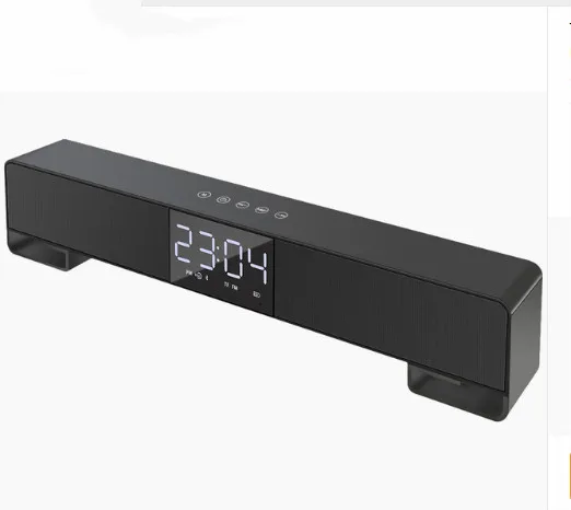 LED Despertador Temperature Humidity Electronic Desktop LED Alarm Clock Handsfree FM TF AUX USB Boombox Digital Table Clock