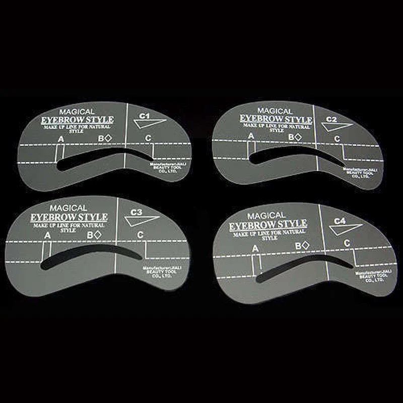 Горячая Распродажа, 4 шт., формовочный трафарет для бровей, набор инструментов для ухода, карточка для рисования, для лихих бровей, C1-C4