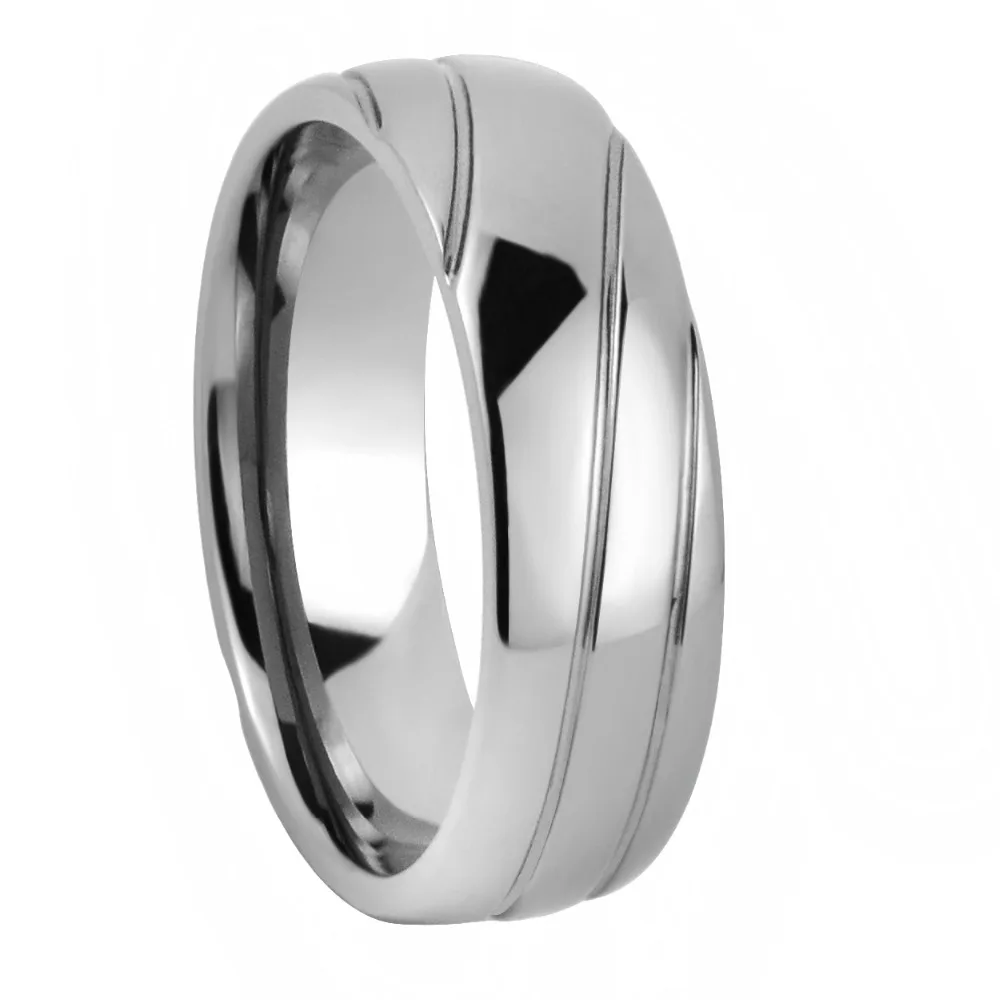 

7MM Classic Simple Titanium Wedding Engagement Band Ring