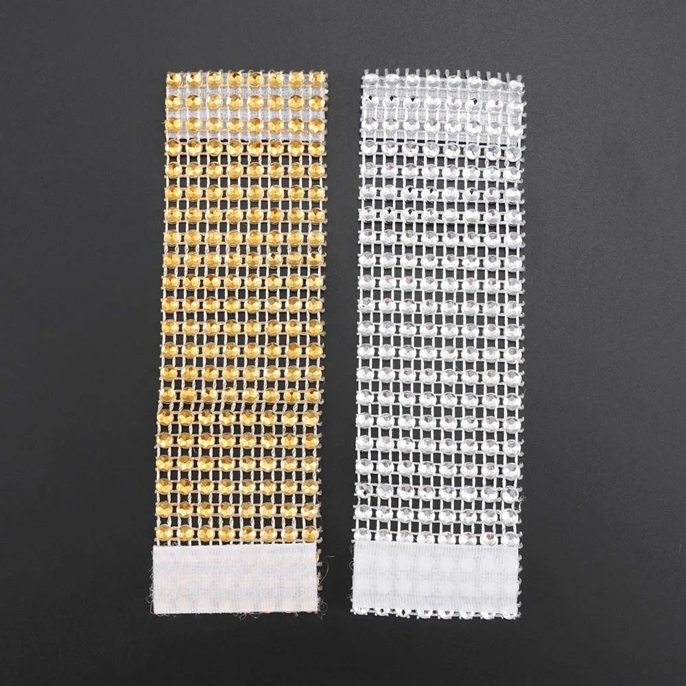 

10Pcs/set Napkin Rings Napkin Holders Rhinestone Chair Sashes Banquet Dinner Christmas Table Decoration for Wedding and party