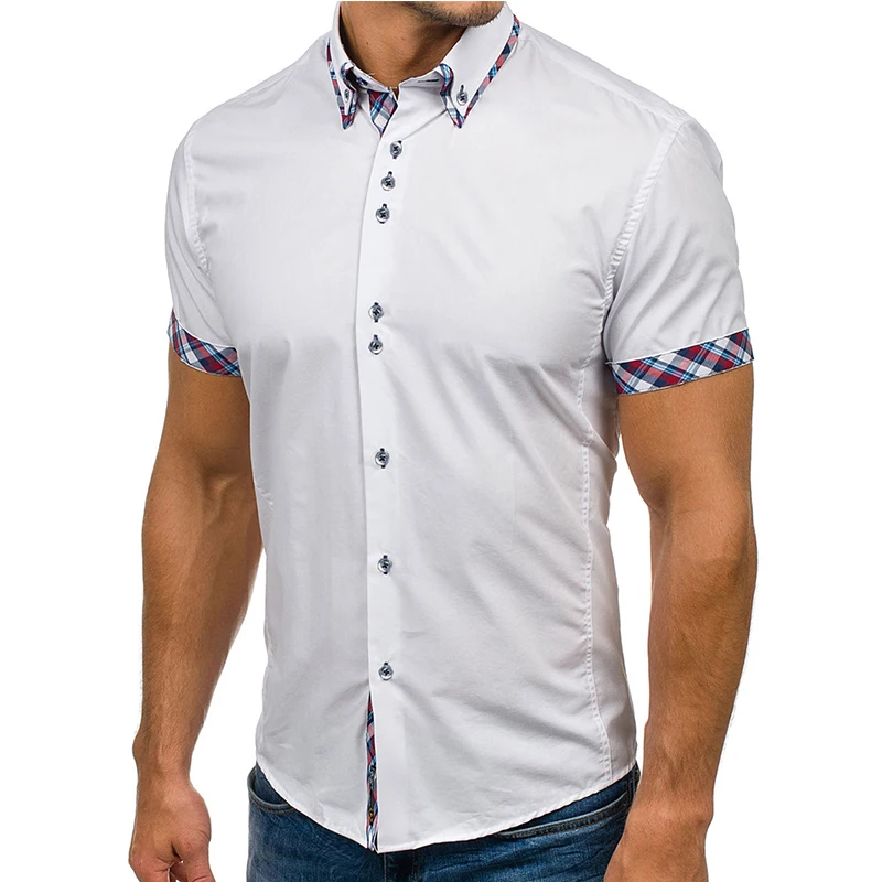 WSGYJ الرجال قمصان 2019 أزياء العلامة التجارية الصرفة اللون قصيرة الأكمام عارضة قمصان القطن تنفس اللباس قميص أسود الرجال القماش WSGYJ الرجال قمصان 2019 أزياء العلامة التجارية الصرفة اللون قصيرة الأكمام عارضة قمصان القطن تنفس اللباس قميص أسود الرجال القماش