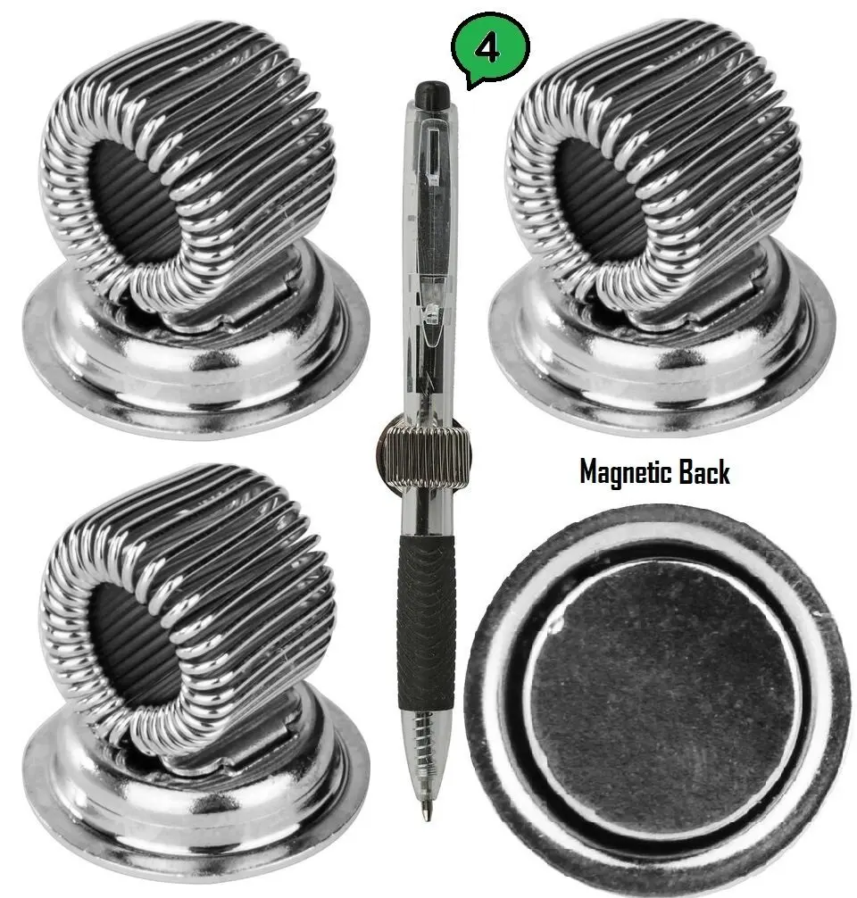 

Refrigerator Magnets Pen Holder Clip (4 Pack) Father Day Presents for Dad