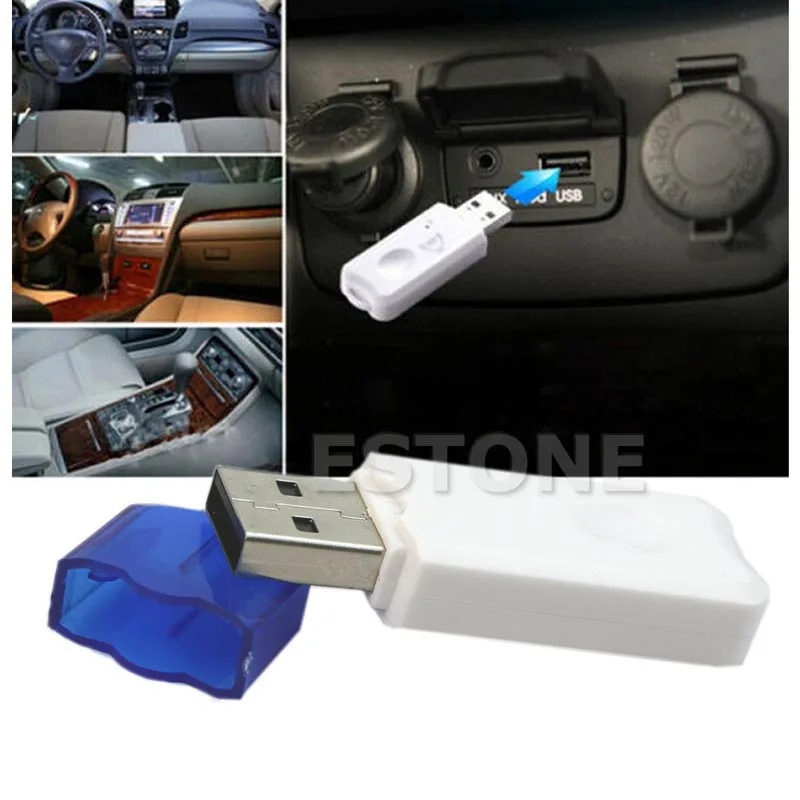 

Wireless USB Bluetooth Stereo Audio Music Receiver Adapter For Car Home Speaker