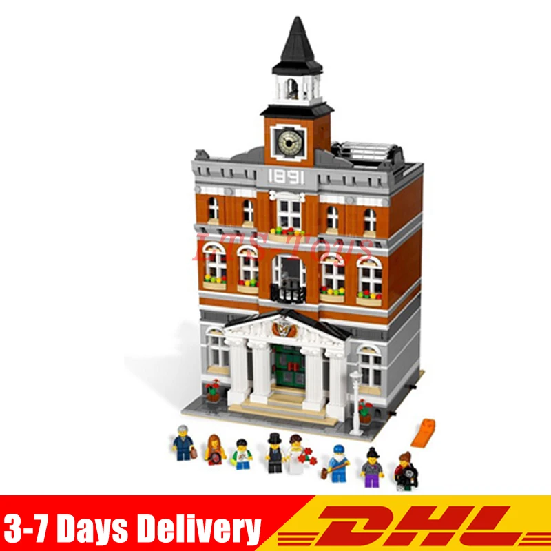 

IN Stock DHL 2859 PCS Lepin 15003 The Topwn Hall Model Building Blocks Kid Kits Compatible Legoed 10224 Birthday Gifts Toys