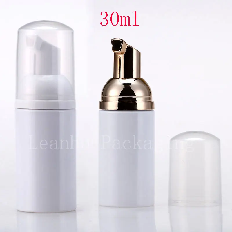 

30ml 50ml Empty White Liquid Soap Foam Dispenser Pump Container Foaming Makeup Plastic Travel Gold DIY Foaming Bottles Jar