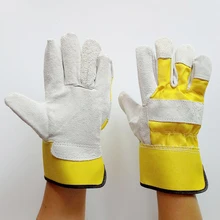 1 пара/лот сварочные перчатки из воловьей кожи, защитные перчатки с защитой от ударов, износостойкие защитные перчатки, прочные GST021