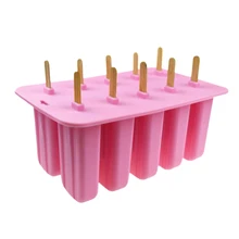 10 Holes Silicone Ice Cream Tubs Eco-Friendly Popsicle Mold Household Child For Kitchen Gadgets Dining Bar Accessories Supplies
