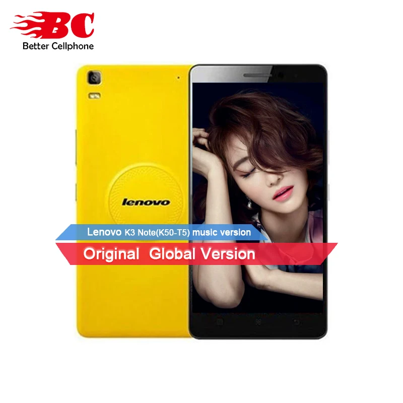 Original Lenovo K3 Note K50-T5 MTK6752 Octa Core FDD LTE 4G 2G RAM 16G ROM 5.5 inch FHD 1920x1080P 13MP 3000mAh Android6.0 Phone
