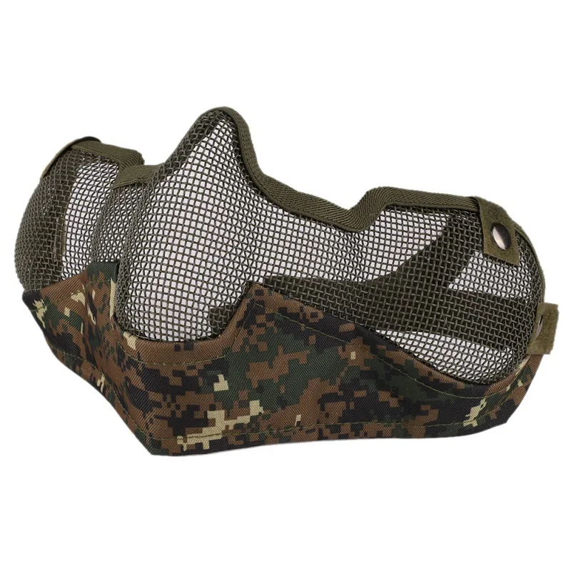 1 шт. стальная защита ушей сетка на пол-лица рот нос ACU CP Военные Вентиляторы наружная защита - Цвет: CS
