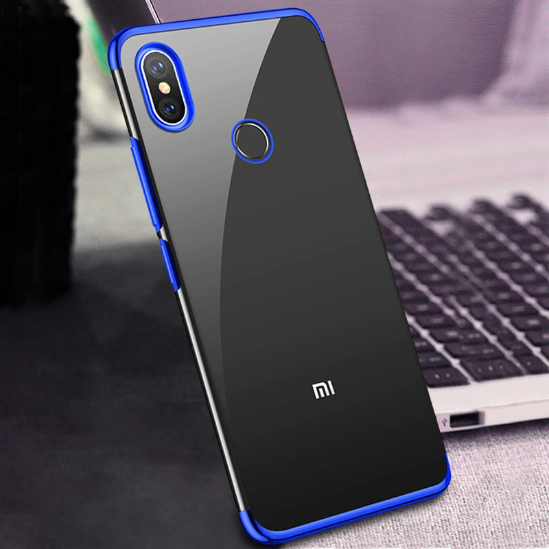 Мягкий чехол из ТПУ с покрытием для Xiao mi Red mi GO 7 Note 7 6 5 pro 4X 6A 5plus для Xiaomi mi 9SE 9 8lite A1 6X A2 mi x2S - Цвет: Синий