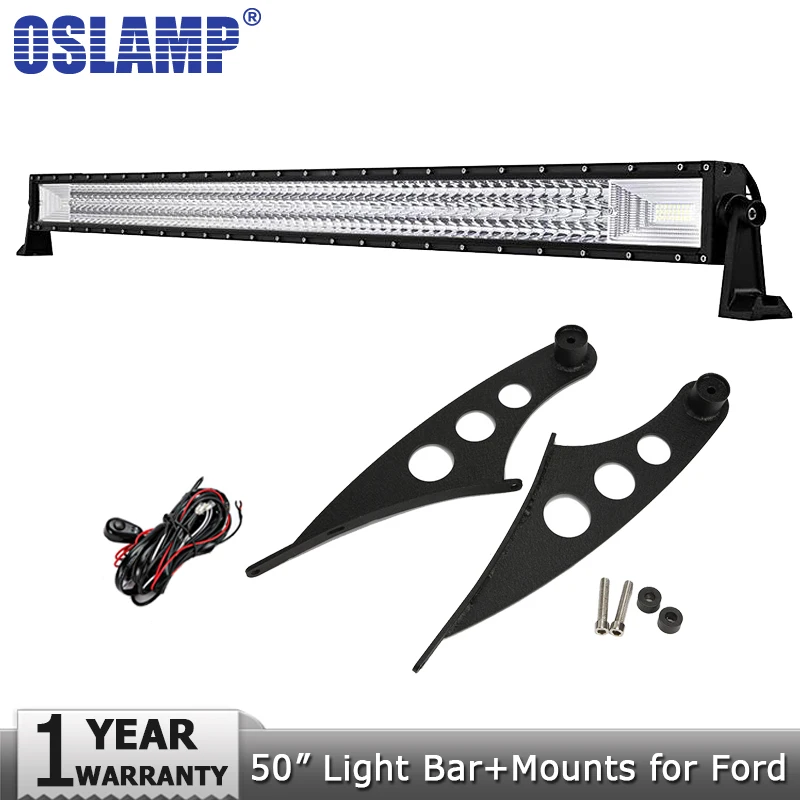 

Oslamp 50inch 702W 3-Row Straight LED Light Bar Led Bar Lamp Offroad Combo 12v 24v Led Work Light Bar for Ford F150 2009-2014