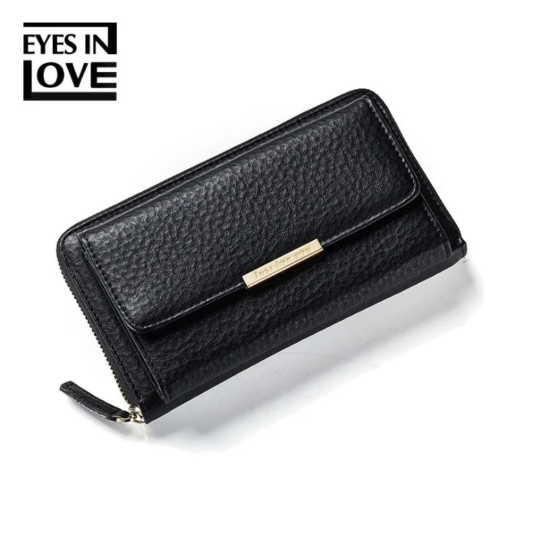 

Women Wallet Long Clutch Wallets Purse Zipper Fashion Soft PU Leather Long Clutch Wallets Gender Female Money Card Holder Female