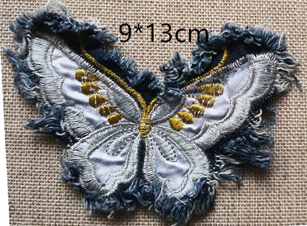 

Wholesale LOT Pretty Big Butterfly Sewing On patch applique diy dress doll 9*13cmcm
