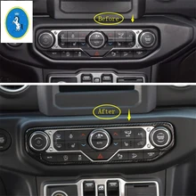 Yimaautotrims Accessorio Auto di Controllo Centrale Aria Condizionata Pannello di Copertura Trim Fit For Jeep Wrangler JL 2018 2019/Kit Colorato