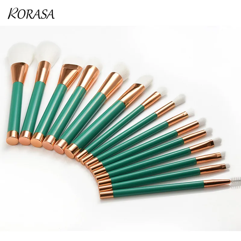 15Pcs Eyshadow Makeup Brush Set Powder Foundation Cosmetic Brush Oval