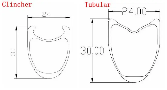 Flash Deal X-light Super Light 700c Road Bike Rim Clincher Tubular Disc brake Bicycle Cycle Cross 30mm Carbon Rim 1