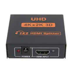 ЕС/Великобритания Plug 4 К 2 К Full HD 1080 P HDMI сплиттер 2 Порты и разъёмы концентратор hdmi коммутатор Усилители домашние двойной Дисплей 1-2 HDMI Video