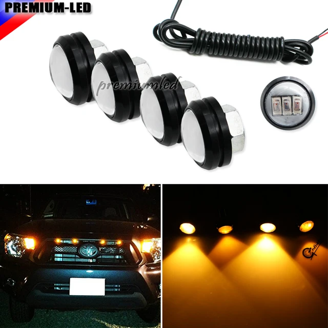 4pc for ford raptor style 3000k amber led lighting kit for 2001 toyota tacoma side marker lights