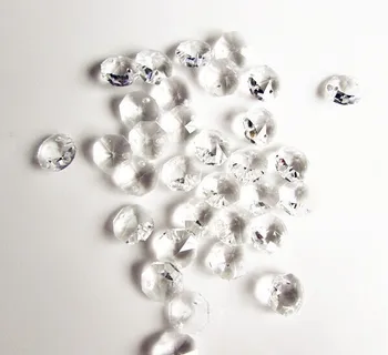 

100pcs/lot 10mm in 2 holes glass crystal octagon beads