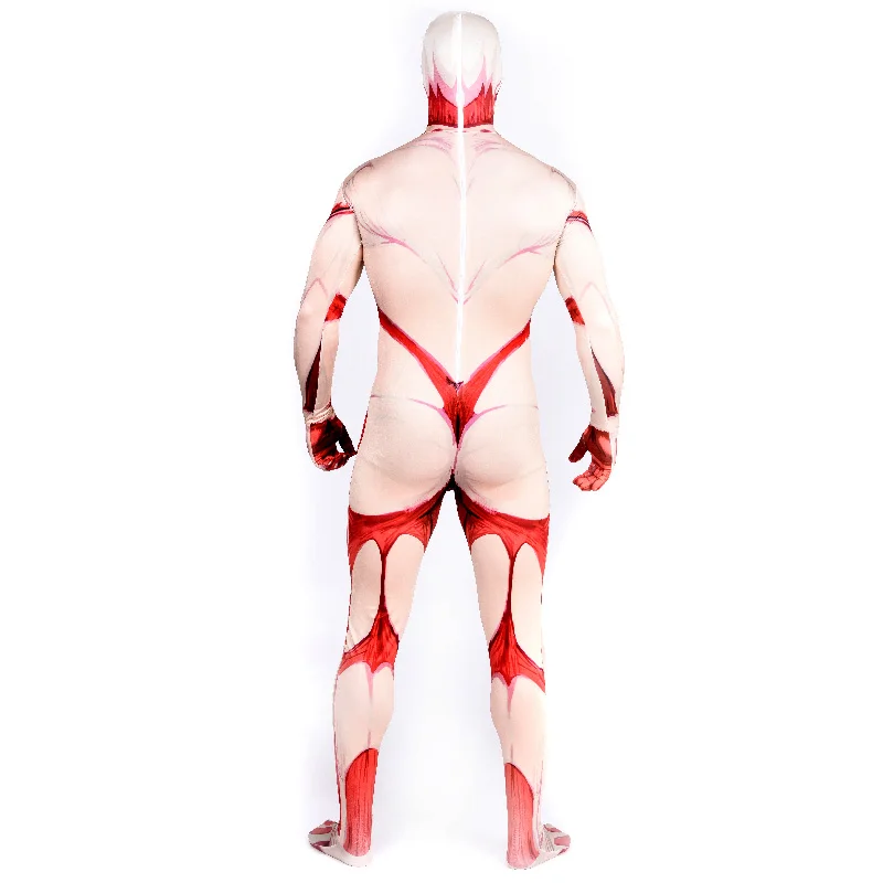Attack On Titan Cosplay Costumes Adult Costume Titans Attack Muscle Muscular Suit Bodysuit Bertolt Hoover Lycra Flesh Zentai