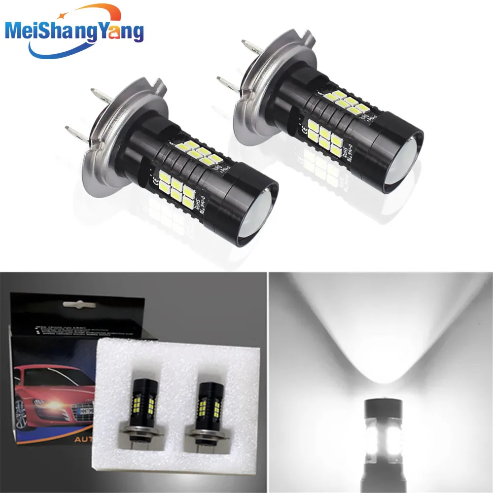 2 шт. H7 светодиодный туман светильник 21SMD 3030 чипы 1200LM автомобильный s лампы Бег
