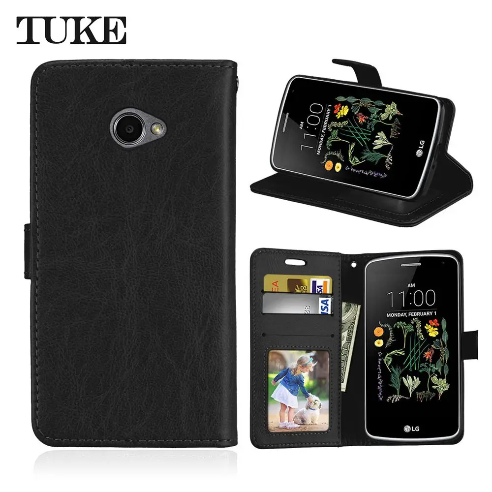Брендовый защитный бампер TUKE чехол для LG K5 X220 X220DS из ТПУ роскошный кожаный на