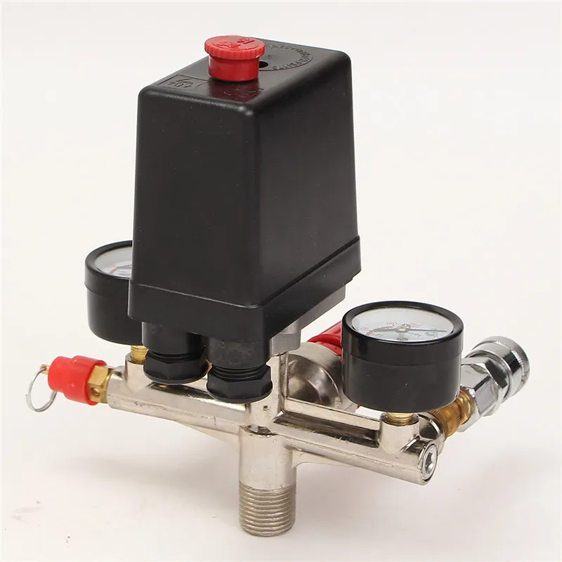 Регулятор давления для компрессора автоматический воздуха 380. Double outlet. Коллектор регулятор. Тройник 1/2 1/2 1/4 для реле давления. Воздушный распределитель с регулятором к компрессору.