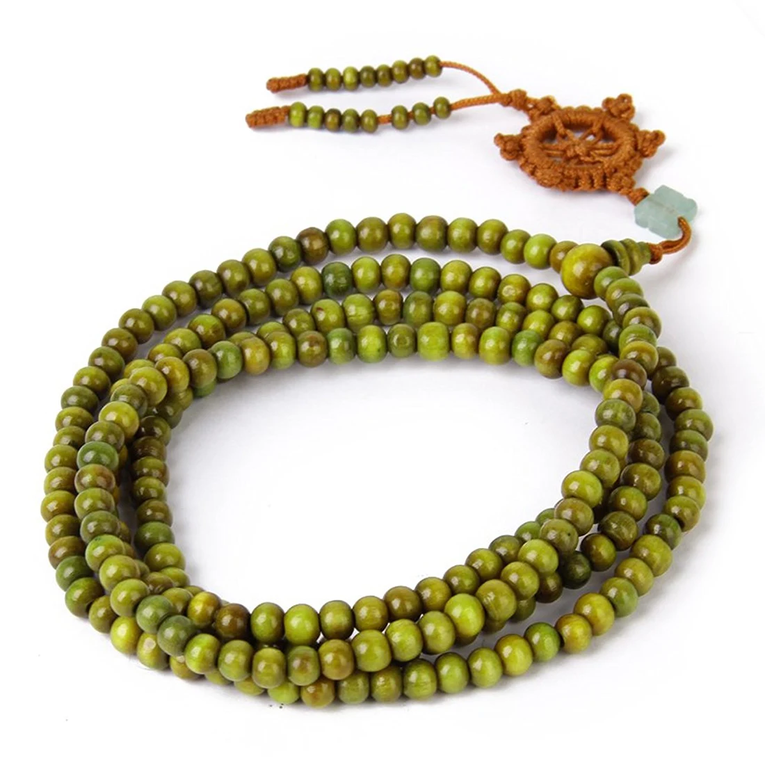 

Green Sandalwood 216 pcs Beads Mala Buddhist Buddha Bracelet Necklace