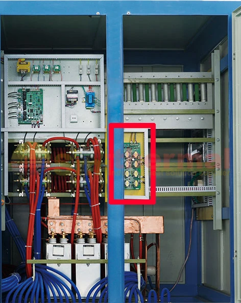 Induction heat furnace inside
