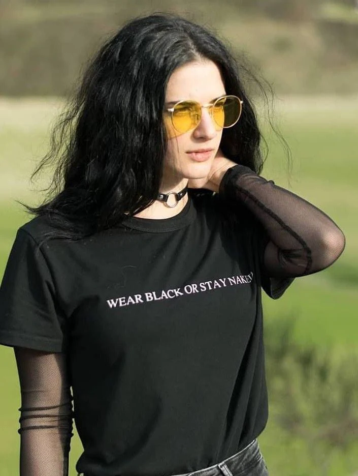 Wear Black Or Stay Naked T Shirt Tumblr Inspired Grunge Aesthetic Tee Women Casual Tshirt Summer Outfit Graphic Tees